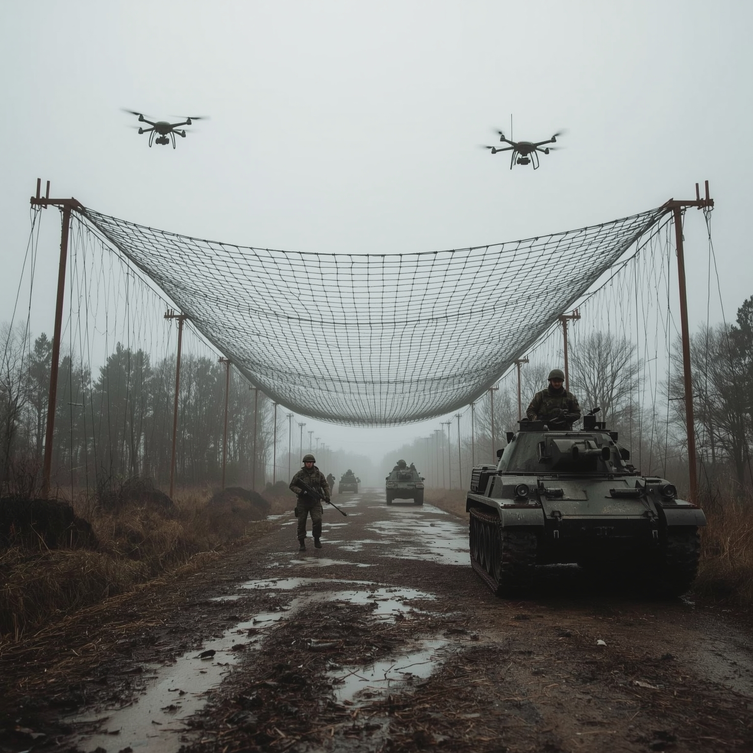 Ukraine’s Frontline Roads Shielded by Anti-Drone Nets, Yet Vulnerabilities Remain